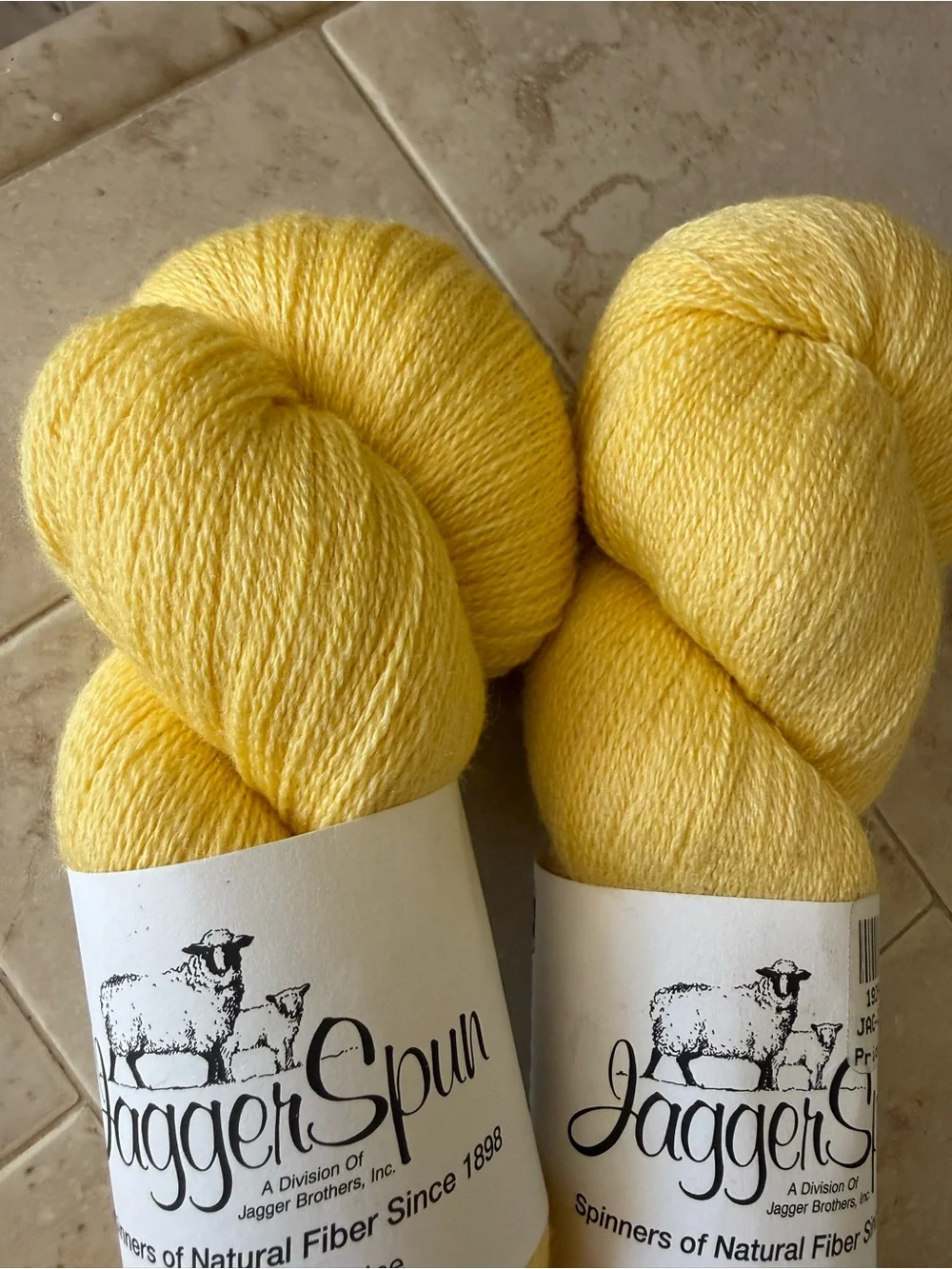 Jagger Spun Yellow Lightweight Sweater Yarn - Soft Sunshine Shade - Daffodil
